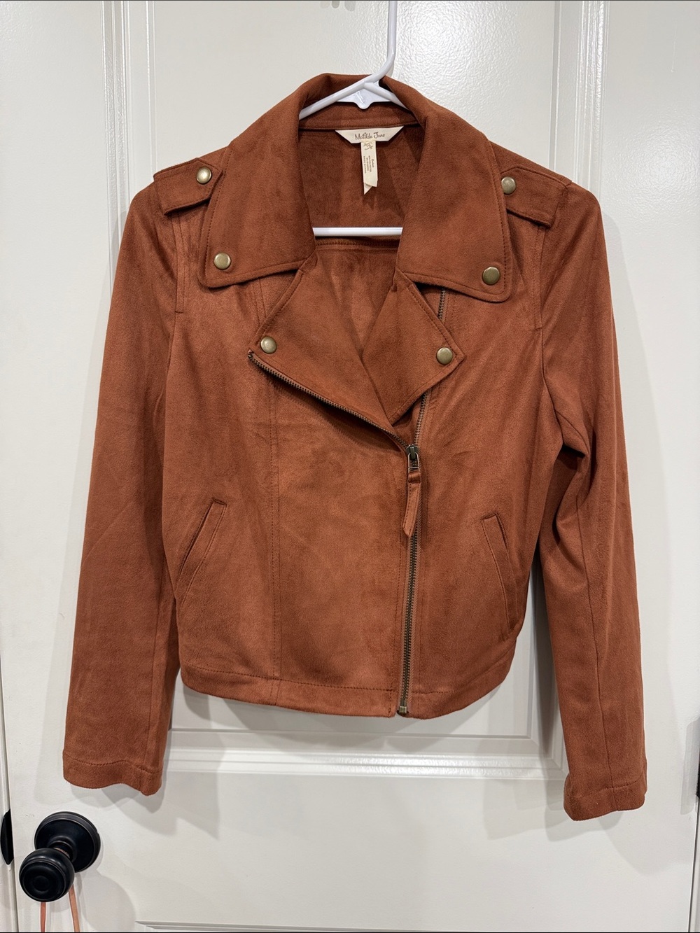 Matilda Jane Rust Suede Moto Jacket